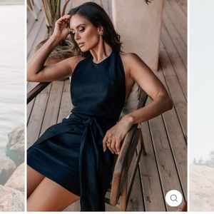 Phair black linen dress